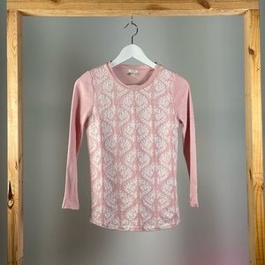 JCREW long sleeve embroidered t shirt